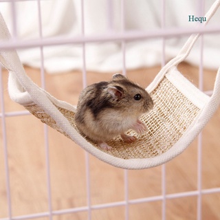 Hequ Emours Small Animal Hammock Hamster House Hanging Bed Cage Toys For Mice Rats Ferret Chinchilla And More, Brown