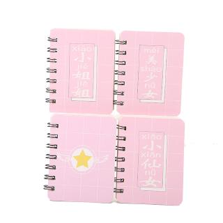 Cuaderno Pink Girl , Bolsillo Para Estudiantes , Mini De Bobina , Diario , Oficina , Portátil (2)