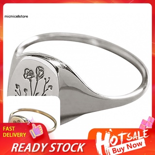 Mic anillo de anillo de compromiso de Metal con flor rosa Simple para mujeres joyería