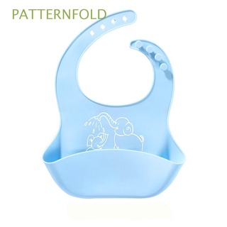 patternfold suave babero impermeable bebé pinafore bebé saliva toalla portátil nuevo lindo dibujos animados silicona/multicolor