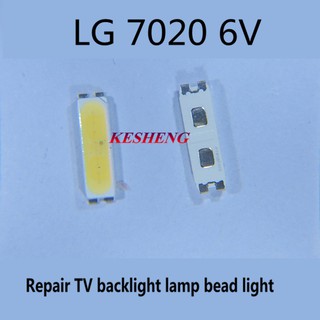 50-100piece/lote para reparación lg 32 a 55 pulgadas lcd tv led retroiluminación artículo lámpara smd leds 7020 6v luz blanca fría diodo emisor