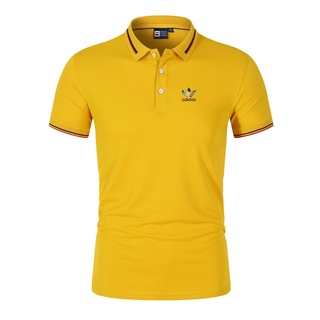 Adidas Men Short Sleeve Polo Shirt Tshirt Summer Office Business Casual Lapel Fashion Golf Polos Tennis Shirt (4)