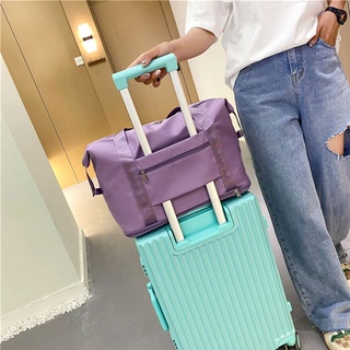 Malcolm1 8 colores plegables bolsas de viaje de viaje bolsa de hombro de viaje bolsas de lona de las mujeres impermeable plegable bolsa de compras de gran capacidad Oxford bolsa de almacenamiento de equipaje/Multicolor (9)