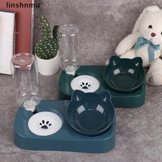 [linshnmu] dispensador de agua 2 en 1 para gatos, dispensador automático de agua, alimentador de mascotas [caliente]