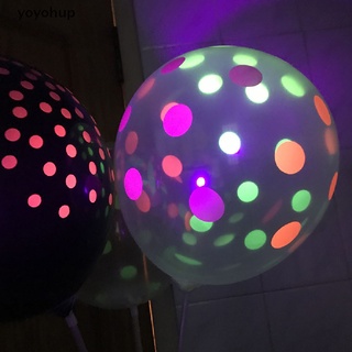 yoyohup 10 pzas globos fluorescentes con brillo de neón/estrellas coloridas/globos luminosos co