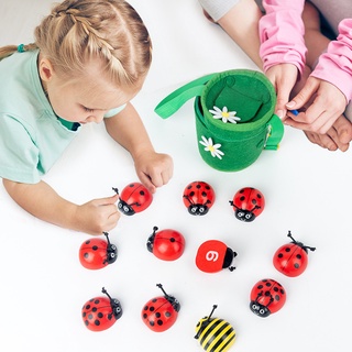 montessori escarabajo niños de madera juguetes educativos bebé contador matemático insecto sensorial juguetes de aprendizaje digital abbacy