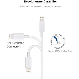Apple Cable cargador Lightning a USB Cable Original Compatible iPhone 11/X/8/7/6s/6/plus/5s/5c/SE, iPad Pro/Air/Mini (2)