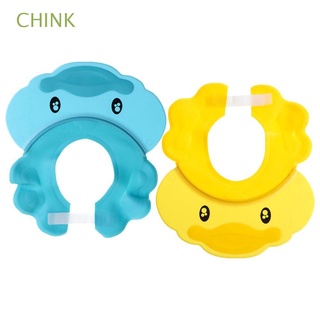 chink 2pcs niño visera de baño sombrero multiusos lavado de pelo escudo bebé ducha gorra impermeable champú de silicona ajustable proteger los ojos orejas (1)