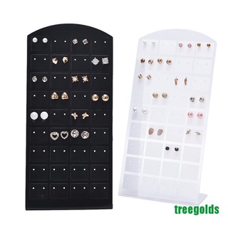 Treegolds 72 agujeros pendientes orejas organizador soporte soporte mostrar joyería estante de exhibición