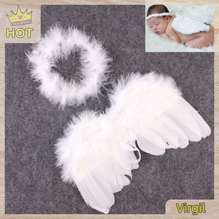juego de alas de ángel para bebés/niñas/conjunto de plumas/fotografía para recién nacidos/pro