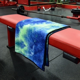 {omeo} toalla deportiva tie-dye absorbente de sudor de microfibra al aire libre gimnasio engrosado para correr