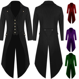 abrigo de los hombres de la moda steampunk retro chaqueta chaqueta gótica abrigo de los hombres uniforme (1)