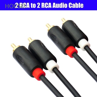 HOUSEI Home Theater AV Cord High Quality 2RCA to 2RCA Audio Cable 1M - 5M Environmental PVC Shell Enjoy Music Stereo Gold-Plated Male to Male