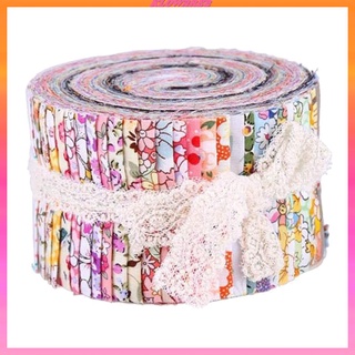 [KLOWARE2] 36 piezas rollo de tela de gelatina en rollo de tela enrollable tiras de acolchado Floral impreso tela de artesanía paquete precortado Patchwork con patrones surtidos