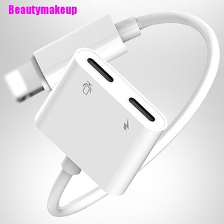 [Beautymakeup] Adaptador Dual Convertidor Cargador Y Auriculares Jack Para iPhone 7 8 PLUS X XR XS MAX