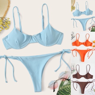 Conjunto De bikini Push-Up con estampado Floral/traje De baño para mujer