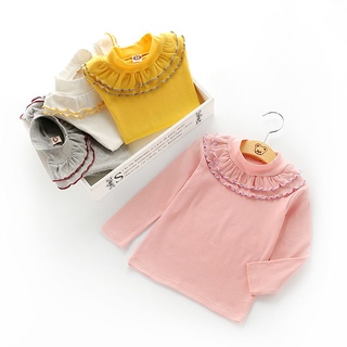 Children's Clothing Spring and Autumn New Long Sleeve Top Children's BabyTT-shirt Girls' Korean-Style Undershirt Girls' Cotton Clothes
