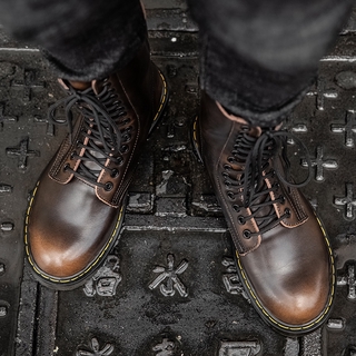 Dr.martens New England 14holes clásico Martin zapatos de cuero de alta parte superior botas al aire libre botas militares botas de motocicleta (6)