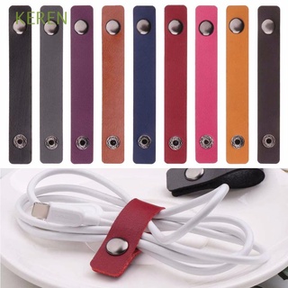 Keren Data Line Cables de protección accesorios Tie Wraps guardián enrollador de cuero correas de Cable/Multicolor
