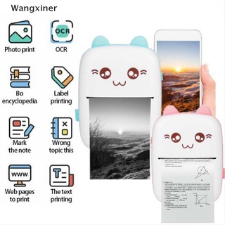 [wangxiner] impresora térmica portátil foto etiqueta de imagen impresora bluetooth para teléfono móvil venta caliente