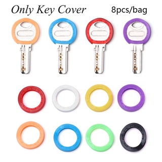 Clever 8pc/set hueco moda elástica bolsa organizador de silicona colores aleatorios llavero cubre Topper llavero titular (4)