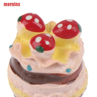 {mornins} 1:12 casa de muñecas miniatura bandeja de fresa pastel helado bebida café UUW (5)