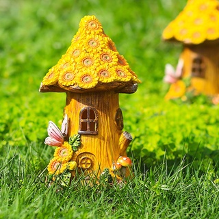 [DOLITY2] Figura de cabaña con energía Solar, decoración de jardín, jardín, escultura
