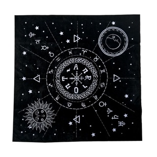 rg 49*49cm mantel de tarot doce constelaciones sol luna pentagrama tarot franela