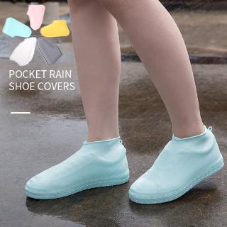 Las mujeres de silicona impermeable zapatos cubierta botas de lluvia botas de lluvia deslizamiento desgaste zapatos cubierta hombres y mujeres botas de lluvia portátil