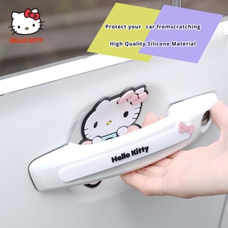 Hello Kitty accesorios de coche gatito decoración de coche puerta anticolisión tira de dibujos animados lindo silicona coche cuerpo antiarañazos tira
