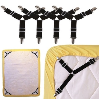 4 piezas triángulo cama colchón clips pinzas correas liguero sujetador soporte