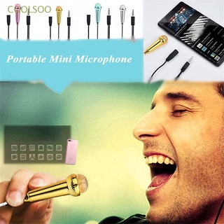 COOLSOO Aleación Mini Micrófono Grabación Karaoke Condensador Micrófonos Portátil Canto Chat Para Teléfono Ordenador De Mano/Multicolor
