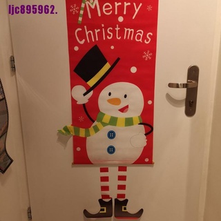 [L]rry Christma porche puerta bandera colgante adorno de navidad decoración del hogar navidad