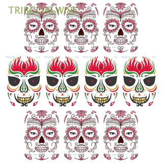 TRIBGOALWISE Wide Use Tattoo Stickers Long Lasting Cosplay Props Face Sticker Water Transfer Printing Temporary Easy to Clean Masquerade Party Accessories Halloween Decoration