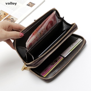 valley lv cartera de las mujeres señora largo bolso con cremallera de cuero monedero monedero moda co