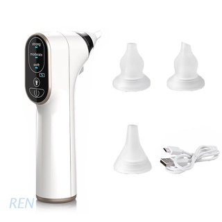 REN Waterproof Electric Baby Nasal Aspirator Newborn Nose Cleaner Infant Snot Sucker with Reusable Tips LED Light and Display