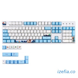 izefia OEM Profile Keycaps PBT Dye Sublimation Set for Mechanical Gaming Keyboard (117)