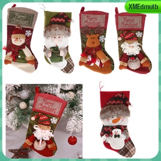 santa claus muñeco de nieve alce árbol de navidad colgante calcetines de caramelo bolsa de regalo (9)