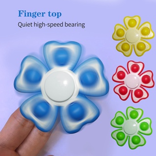 hfz push pop bubble colgante descompresión diseño floral colorido flor sensor de burbujas gadget llavero para entretenimiento