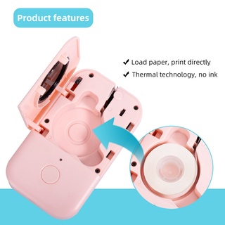 Máquina fabricante de etiquetas con cinta D30 Mini etiqueta portátil inalámbrica rosa (5)