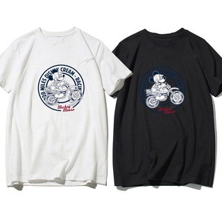 Mickey Mouse pareja camiseta mujeres hombres verano nuevos Tops cuello redondo top 5503