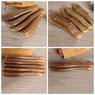 moretirp belleza madera natural sándalo hecho a mano peine de dientes ancho masaje peine cuidado del cabello co
