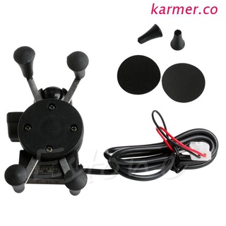 KAR2 X-Grip Motocicleta Bicicleta Coche Soporte Teléfono Móvil Cargador USB Para GPS