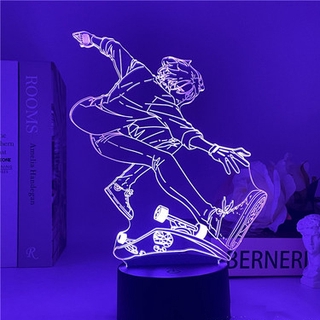 Sk8 the Infinity 3D lámpara de noche Anime USB iluminación Kyan Reki Langa Hasegawa Miya LED escritorio luz USB remoto