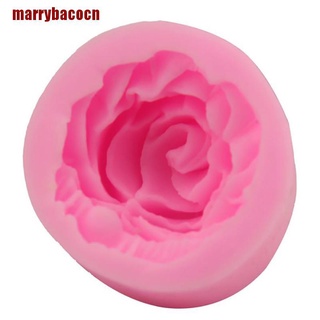 [MARRB] Molde de silicona en forma de rosa 3D flor flor Fondant jabón pastel molde Cupcake herramienta para hornear RRY