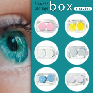 estuche de lentes de almacenamiento con dos lentes de contacto para cosméticos (1)