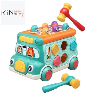 Push Pull Bus juguete xilófono bebé juguetes empuje y tirar música juguetes actividad autobús juguete Musical educación temprana niño
