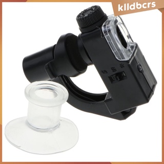 Klldbcrs Mini microscopio 90X/Lupa con luces LED/UV Para Celular Universal (1)