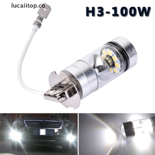 【LL】 2PCS 100W White LED H3 High Power 2828 Car Fog Light Bulb DRL 1000LM .