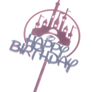 joco 1pc decoración de tartas acrílicas decoración de tartas feliz fiesta cumpleaños cupcake topper 210824 (2)